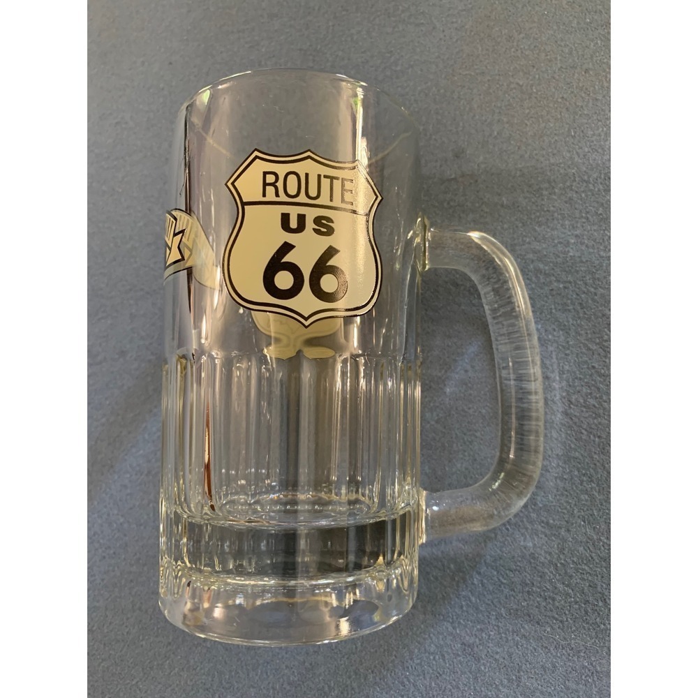 Vintage Route 66 The Mother Road 70th Anniversary Beer Mug Glass Retro 90s